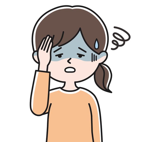 めまいの女性のイラスト