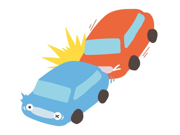 交通事故のイラスト