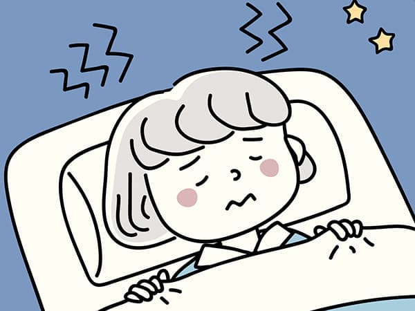 夜、眠れない女性